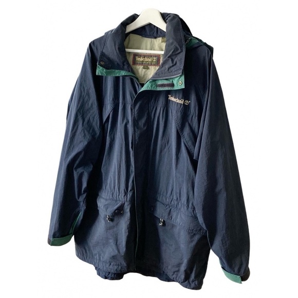Timberland 1996 Rugged Vintage Blue Jacket Hooded Large - Picture 8 of 8